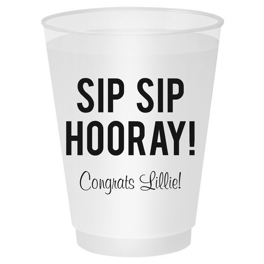 Bold Sip Sip Hooray Shatterproof Cups